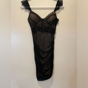 Windsor dress, black with nude, size small in great condition